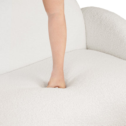 Levede Sofa Chair Fleece Upholstered Single White-1973193446160207875