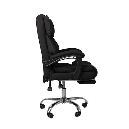 Levede Gaming Chair Office Computer Black Footrest-1973194005252542467