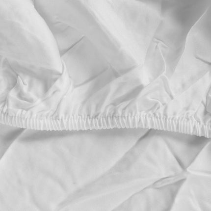 Dreamz 4pcs King Size 100% Bamboo Bed Sheet Set in White Colour-1954802920130220035
