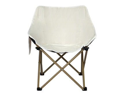 Levede Folding Camping Moon Chair Lightweight Beige-1864184458320678915