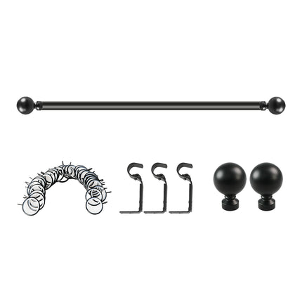 Marlow Steel Curtain Rod Quiet Rail Black-1973194068058050563