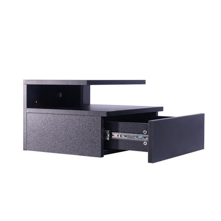 Levede 2x Bedside Tables Side Table Black-1910113068805918723