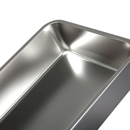 Pawz Stainless Steel Cat Litter Box Large Semi-Enclosed Easy Cleaning Pet Toilet-2029334099025596419
