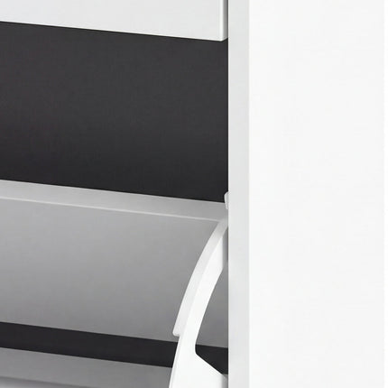 Levede Shoe Cabinet 4 Flip Drawers Vertical Storage Rack Organiser Entryway-2050059010169769987