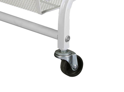 Levede 3 Tier Kitchen Trolley Cart Swivel White Colour-1864184350837444611