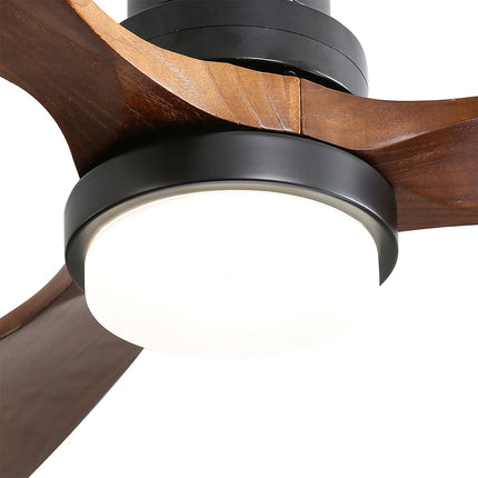 Spector 52'' Wood Ceiling Fan DC Motor Walnut-1954802706786947075