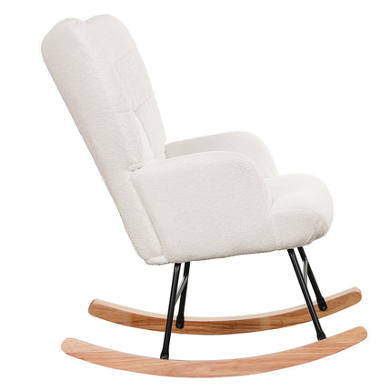 Levede Fleece Rocking Chair-1975420386770292739