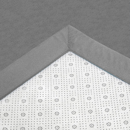 Marlow Coral Velvet Area Rugs Large Mat 180x200cm Grey-1973193521447964675