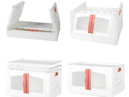 Plastic Storage Containers Stackable Red-1864184615682576387