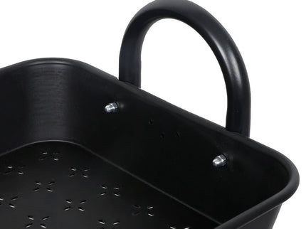 Levede 3 Tiers Kitchen Storage Trolley Black-1917016722502717443