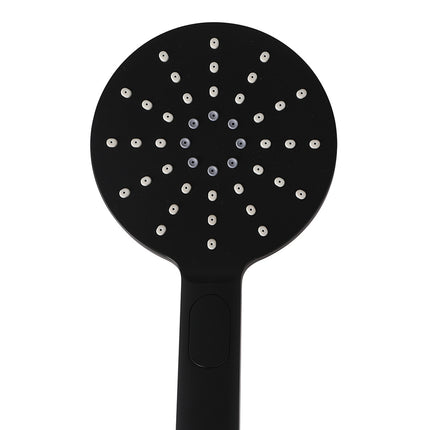 Shower Head High Pressure Set Rain Round Black-1975420484585656323