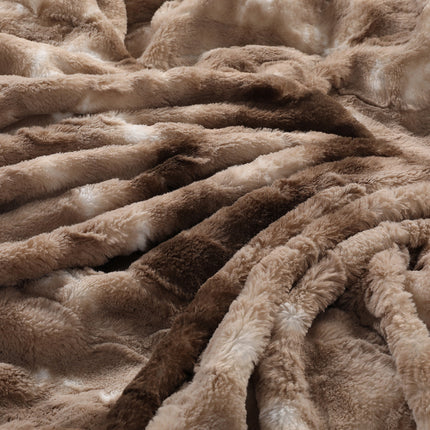 Dreamz Luxury Tie-dyed Blanket Brown 152cm x 203cm-1975420383297409027