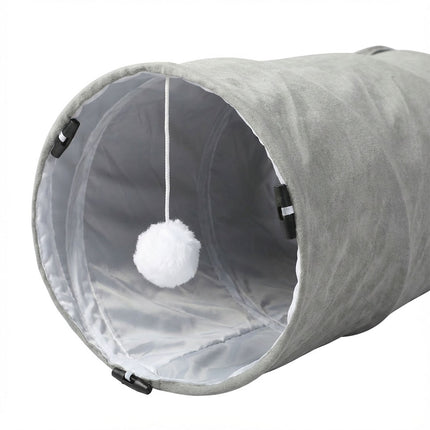 Pawz 3 Way Cat Tunnel Toy Interactive Foldable Tube Indoor Pet 2 Haning Balls-2029334096727117827