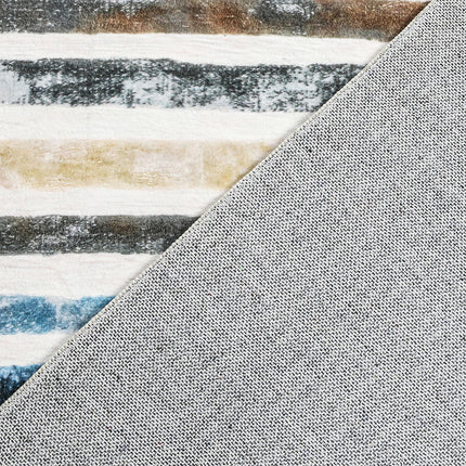 Marlow Floor Rug Short Pile Washable Carpet Soft Plush Non Slip Stripe 200x230-1973193449490485251