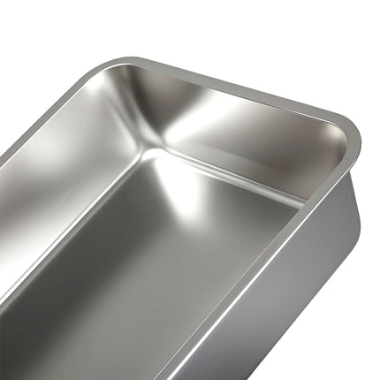 Pawz Stainless Steel Cat Litter Box Big Cats Kitten High Sided Easy Clean White-2029334098350313475