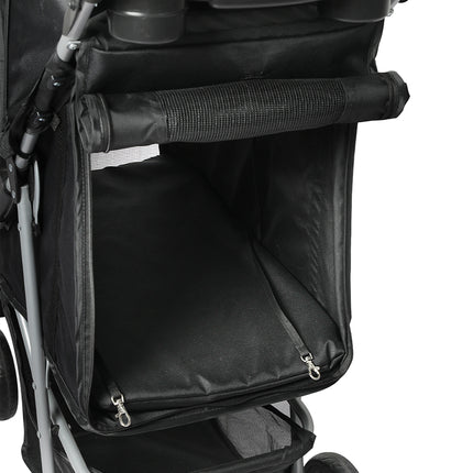 PaWz Large Pet Stroller Dog Cat Carrier Black-1973193717858832387