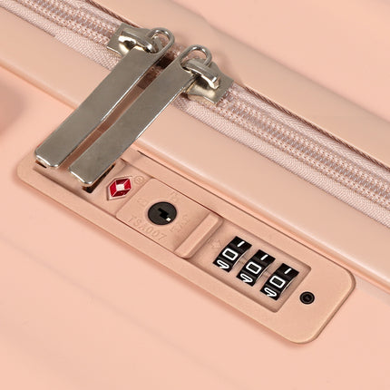 Slimbridge 20" Luggage Trolley Travel Hard Pink-1973193479249072131