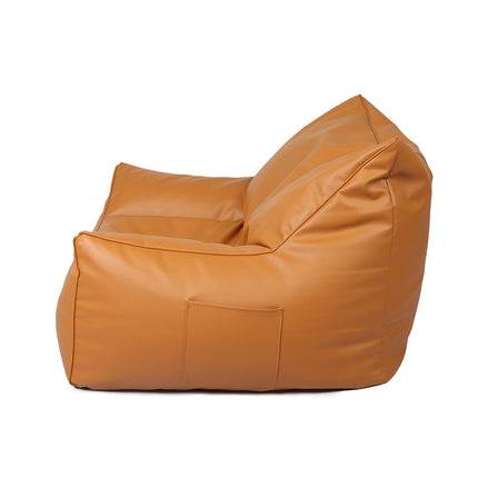 Marlow Bean Bag Chair Cover PU Indoor Brown-1973194022369497091