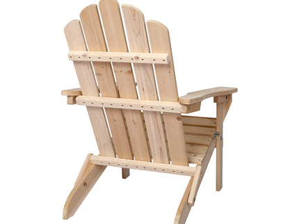 Levede Adirondack Chair Outdoor Furniture Natural-1864184449806241795
