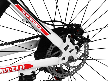 Monvelo 21 Speed 27.5'' Mountain Bicycle Black,Red,White-1864184593150775299