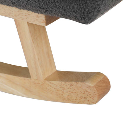 Levede Fleece Rocking Chair with footstool-1975420319955030019