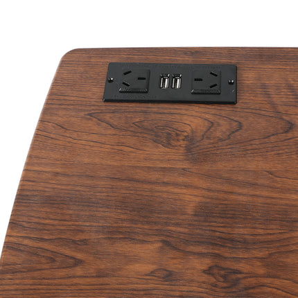 Levede Mobile Standing Desk Foldable Brown Fold-1973193834674393091