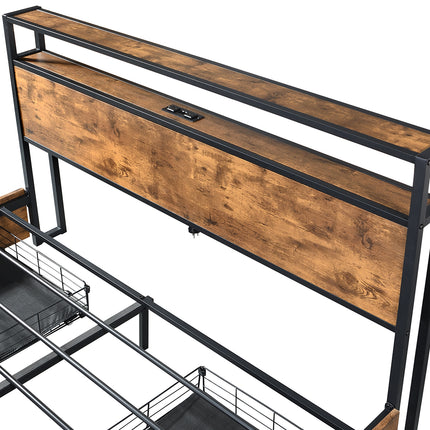Levede Double Bed Frame RGB LED 4 Drawers USB-1975420385369395203