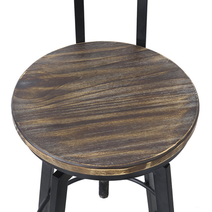 Levede 1x Bar Stool Industrial Adjustable-1975420484073951235