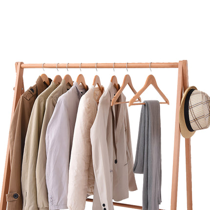 Levede Clothes Rack Wooden Wardrobe Natural-1973193811387617283