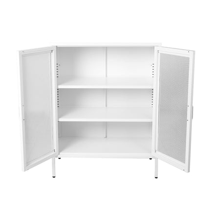 Levede Storage Cabinet Steel Kitchen White-1973194076320829443