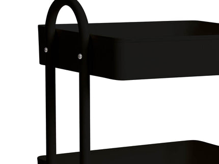 Levede 4 Tiers Kitchen Trolley Cart Black-1917016722028761091