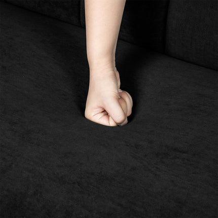 Levede Sofa Bed Convertible Velvet Lounge Recliner Couch Sleeper 3 Seater Black-1975420375357591555