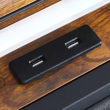 Levede Single Bed Frame Leather Headboard RGB 2 Drawers-2006732795887620099