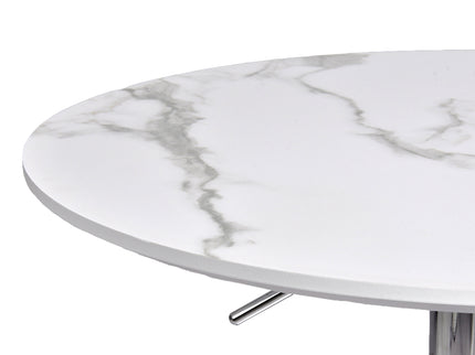 Levede Bar Table Swivel Gas Lift Counter White-1886651050694414339