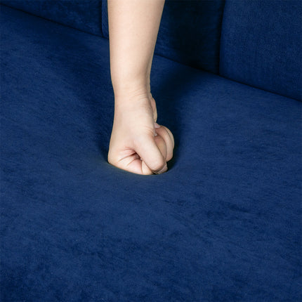 Levede Sofa Bed Convertible Velvet Lounge Recliner Couch Sleeper 3 Seater Blue-1975420375567306755