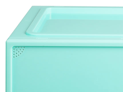 Stacked Sneaker Display Case Stackable Cyan-1864184615963594755