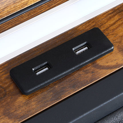 Levede Queen Metal Bed Frame LED Lights 2 Drawers-1973193504729468931