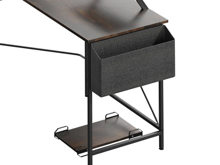 Levede Computer Desk Corner Desk Brown-1910112201935556611