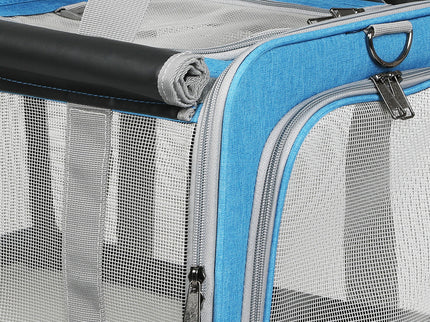 Pawz 3 in 1 Pet Soft Crate Dog Cat Carrier M Size Blue-1910112288757649411
