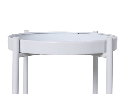 Levede 2 Tiers Plant Stand Metal Flower White Medium-1864184717172150275