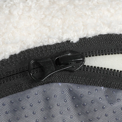 Pawz L Size Orthopedic Dog Bed with Sherpa Plush Removable Cover in White-2029387208699547651
