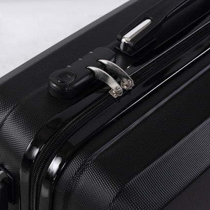 Slimbridge 2pcs 20"Travel Luggage Set Black-1973193936109441027