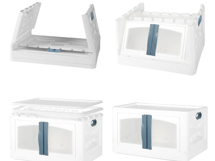 Storage Containers Lid Stackable 85L Blue-1864184615112151043