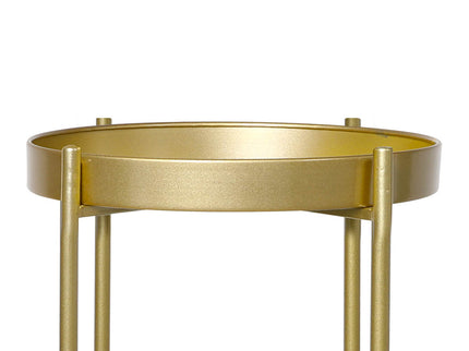 Levede 2 Tier Plant Stand Outdoor Indoor Gold Large-1864184716593336323