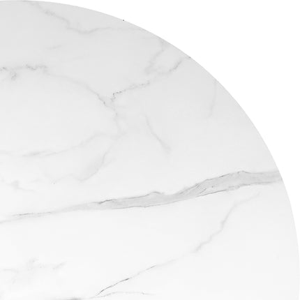 Levede Dining Table Round Rubberwood Base 100cm White 100 CM-1973194087016304643