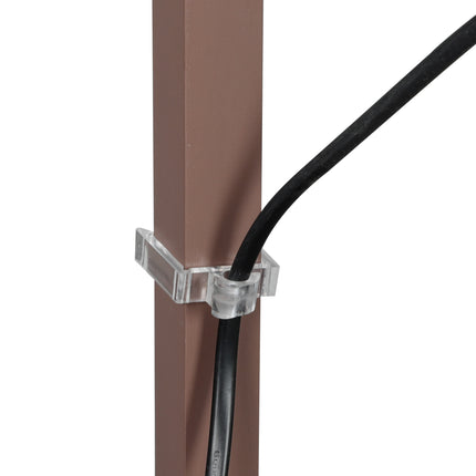 EMITTO LED Floor Lamp with Storage Shelf Brown-1973193956355346435