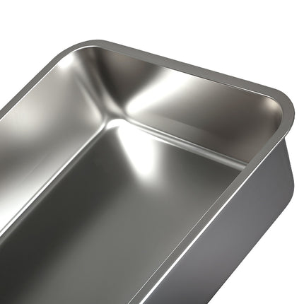 Pawz Stainless Steel Large Semi-Enclosed Cat Litter Box-2029387298738671619