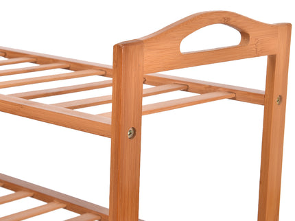 Levede 2x 4 Tier Bamboo Shoe Rack Shoes-1910113026560888835