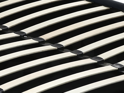 Levede Gas Lift Bed Frame Fabric Base Double Dark Grey-1910113203266916355