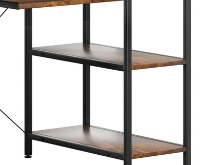 Levede Office Gaming Computer Desk Brown-1910112203114156035